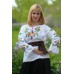Embroidered blouse "Olvia: pansies"